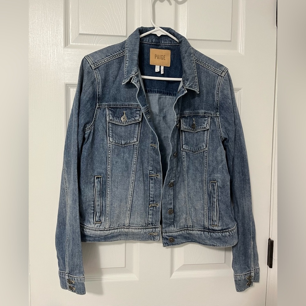 Paige Women's Blue Denim Jacket Size Large